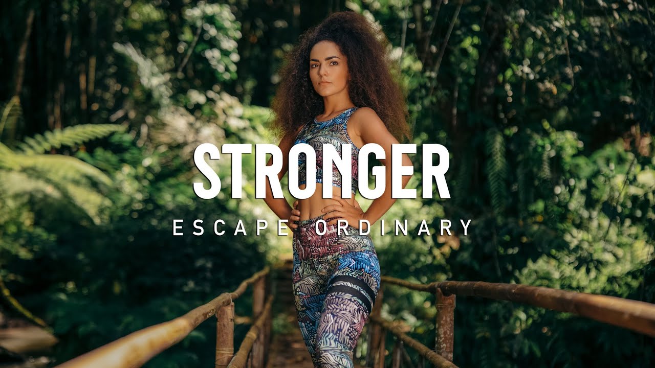 stronger-by-nature-activewear-campaign-bali-jungle-bridge-wedo-creative.jp Model in Stronger By Nature activewear on a bamboo bridge in the Bali jungle for a brand campaign by WeDo Creative Films